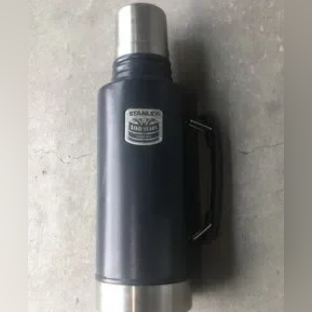 Stanley Navy Thermos with Silver Details